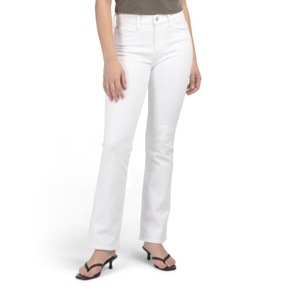 HUDSON White Blair High Rise Bootcut Pants